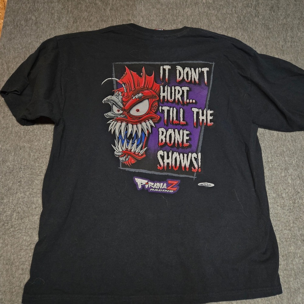 Vintage Y2K Jesse Pinkman PiranaZ T Shirt Men 2XL Black Drag Racing Graphic 2007